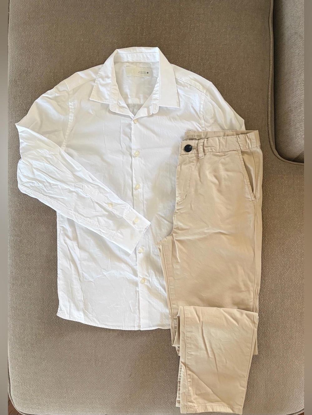 ZARA BOYS DRESS SHIRT AND CHINOS SET